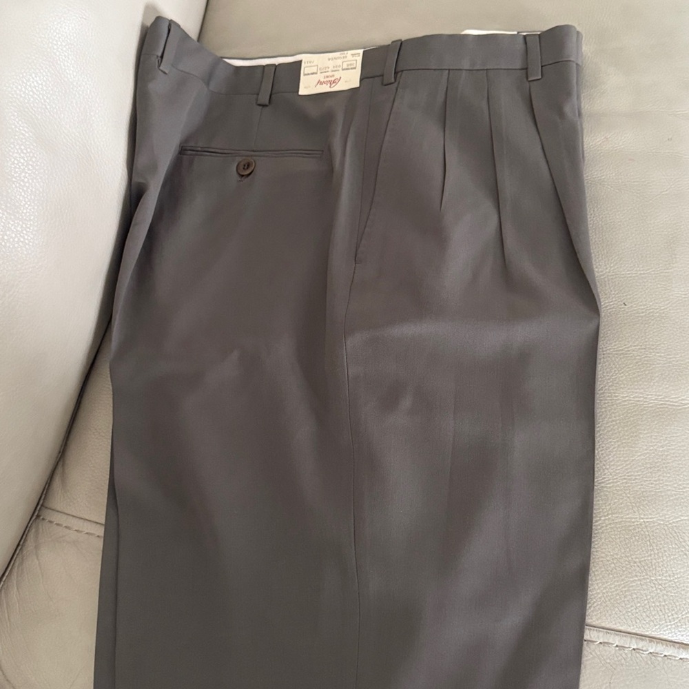 Gray Pleated Trousers